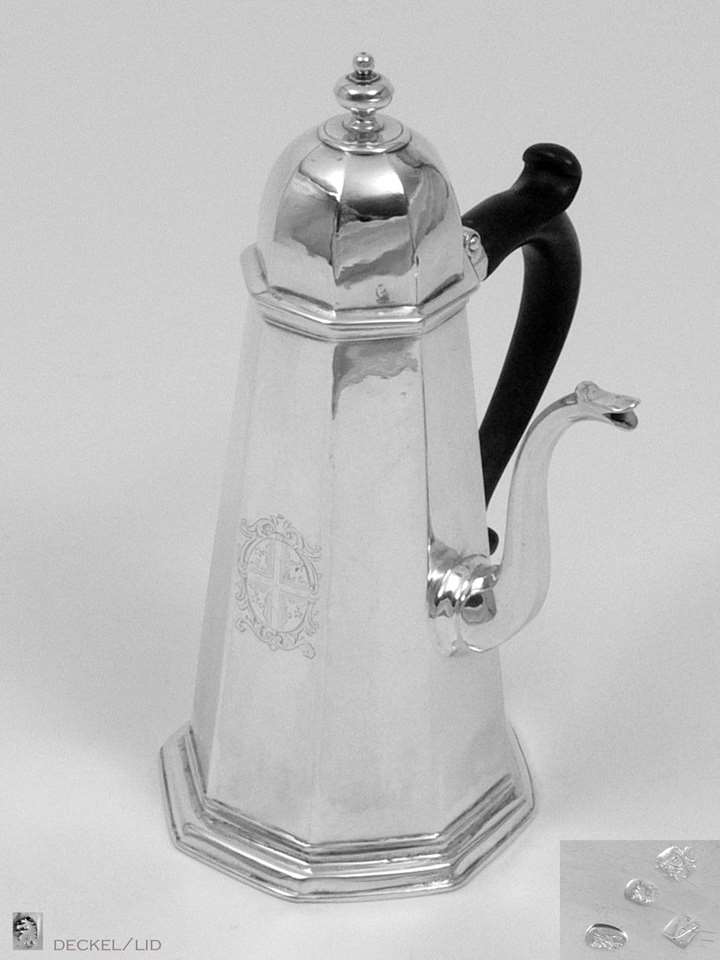 Very Fine George I Octagonal Silver Coffeepot